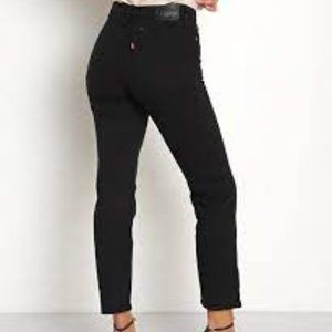 WOMENS LEVI'S WEDGIE STRAIGHT 28 BLACK 28WX26L